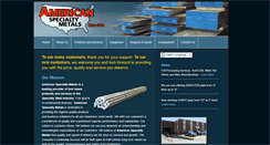 Desktop Screenshot of americanspecialtymetals.com