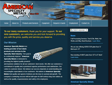 Tablet Screenshot of americanspecialtymetals.com